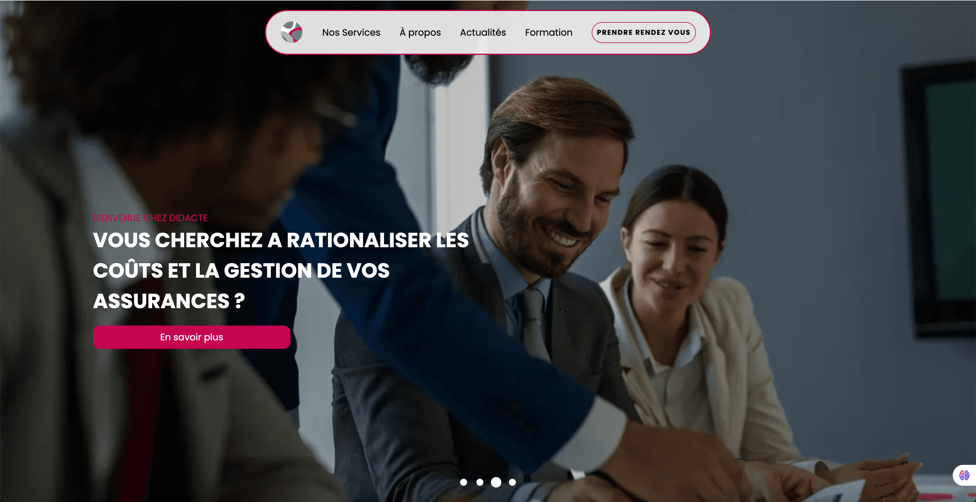 Page d'accueil Didacte - Hero section
