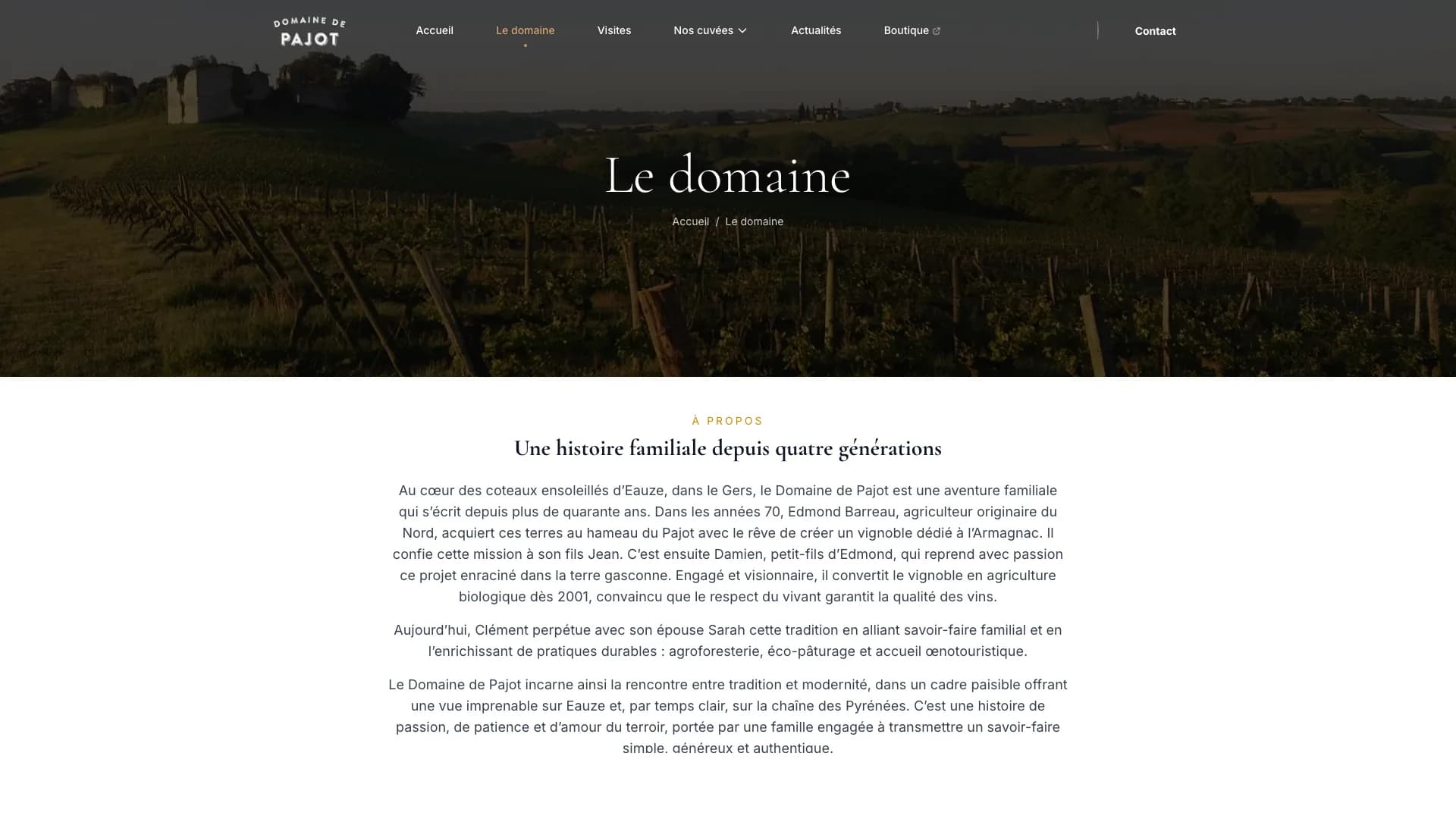 Domaine de Pajot — vignoble bio à Eauze dans le Gers